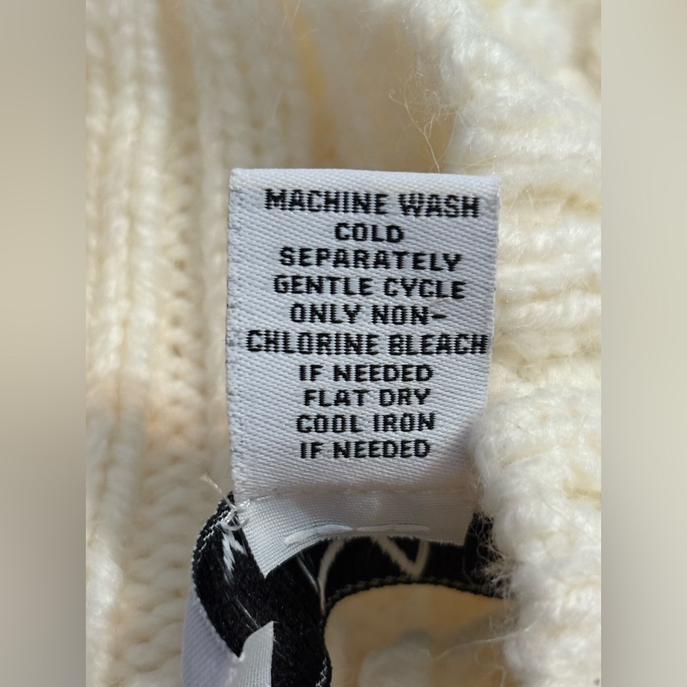 Magaschioni Creme Cable Knit Popcorn Sweater Size Large - Picture 6 of 10